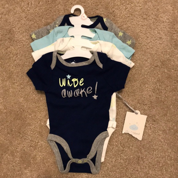 Cloud Island Other - New w/ Tags Set of 4 NB onesie bodysuits So Cute! Cloud Island Other - New w/ Tags Set of 4 NB onesie bodysuits So Cute!